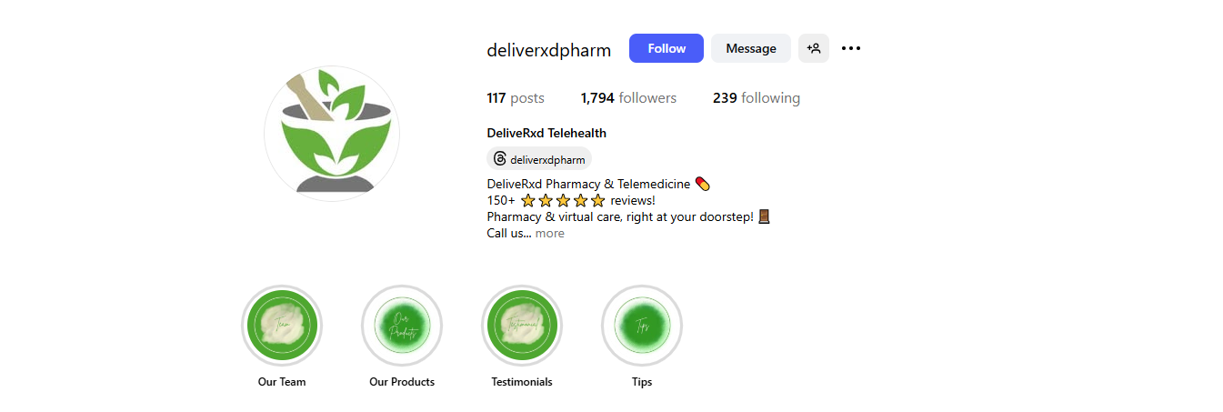 DeliverXD Pharm Social Media Designs